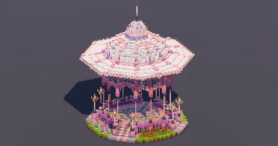 White Gothic Bandstand — Minecraft Build by MellowHat