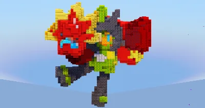 Ogerpon Hearthflame Mask from Pokemon — Minecraft Build by LeonisBuilds