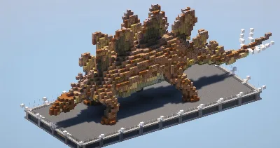 Yellowish Stegosaurus — Minecraft Build by LeonisBuilds