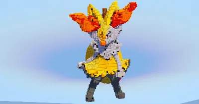 Braixen — Minecraft Build by LeonisBuilds