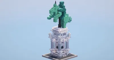 Horse Statue — Minecraft Build by LeonisBuilds