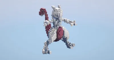 Mewtwo from Pokemon — Minecraft Build by LeonisBuilds