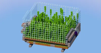 5000 Bamboo/hour Automatic Farm, Uses slimeblocks and flying machine — Minecraft Build by LeonisBuilds