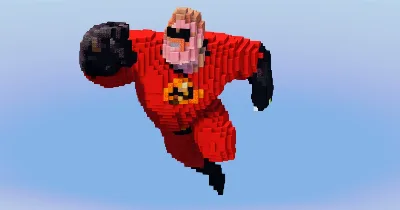 Mr Incredible from The Incredibles — Minecraft Build by LeonisBuilds
