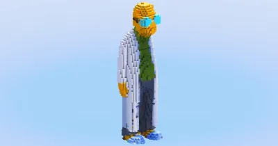 Professor Farnsworth from Futurama — Minecraft Build by LeonisBuilds