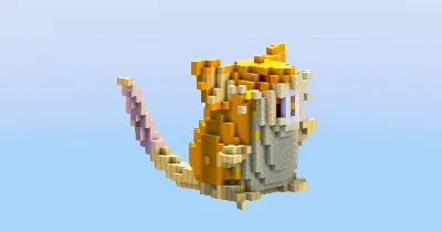 Raticate from Pokemon — Minecraft Build by LeonisBuilds