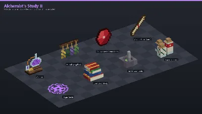 Alchemist's Study II Asset Download [Java + Bedrock + Blockbench]