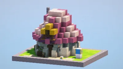 Smurfette House — Minecraft Build by LeonisBuilds