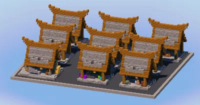 Stone Medieval Markets — Minecraft Build by LeonisBuilds