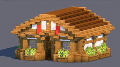 Compact Storage & Enchanting House | Fully Furnished Interior — Minecraft Build by RaekonBuilds