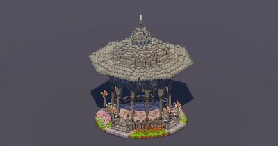 Tuff Gray Gothic Bandstand — Minecraft Build by MellowHat