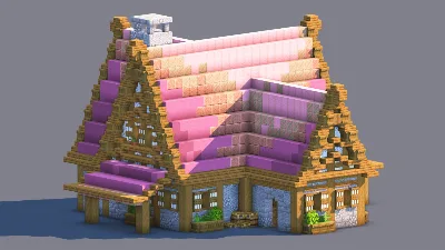 Minecraft Medieval House | Fully Decorated Interior | Survival House Download | Cherry Edition — Minecraft Build by RaekonBuilds