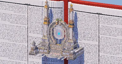 White Portal Gate Towers — Minecraft Build by TheBibleOfBuilding