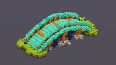 Dark Copper Japanese Bridge — Minecraft Build by MellowHat