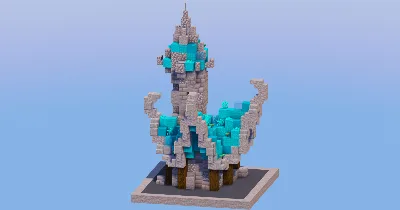 Cyan Medieval Fantasy House 2 — Minecraft Build by LeonisBuilds