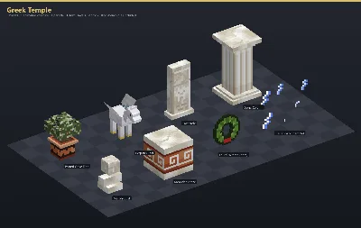 Greek Temple Asset Download [Java + Bedrock + Blockbench]