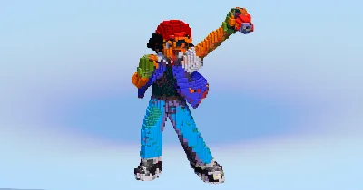 Ash Ketchum — Minecraft Build by LeonisBuilds