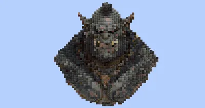 Orc Bust Small‎ — Minecraft Build by LeonisBuilds