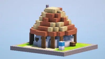Clumsy Smurf House — Minecraft Build by LeonisBuilds