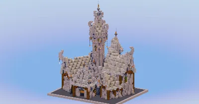 Light Gray Medieval Fantasy Castle — Minecraft Build by LeonisBuilds