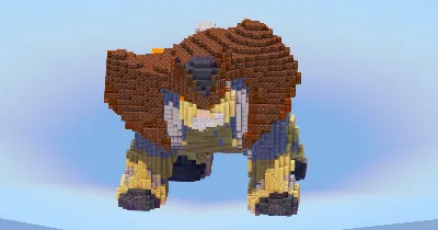 Terrakion from Pokemon — Minecraft Build by LeonisBuilds