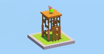 Clash of Clans Archer Tower Level 1 — Minecraft Build by LeonisBuilds