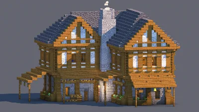 Medieval House – Fully Decorated Interior | Download — Minecraft Build by RaekonBuilds