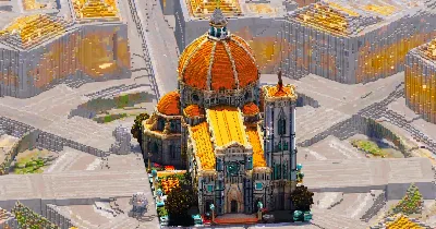 Orange Cathedral — Minecraft Build by GothicCathedrals
