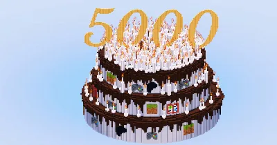 5000 Followers on Patreon Cake | FREE — Minecraft Build by LeonisBuilds