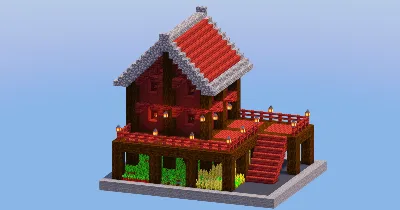 Mangrove Red Starter House with Farm — Minecraft Build by LeonisBuilds