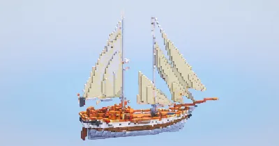 Sailboat — Minecraft Build by LeonisBuilds