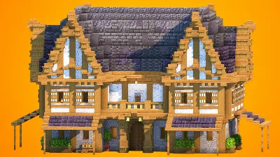 Grand Medieval Manor & Inn | Fully Furnished Interior — Minecraft Build by RaekonBuilds