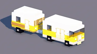 Vintage Camper RV & Travel Trailer | Modern Vehicle Build — Minecraft Build by RaekonBuilds