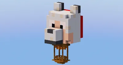 Wolf Hot Air Balloon — Minecraft Build by LeonisBuilds