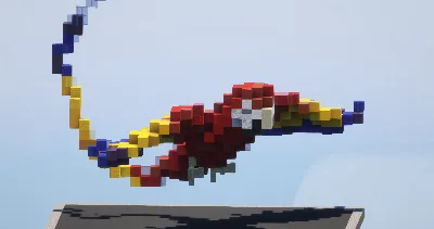 Red Parrot — Minecraft Build by LeonisBuilds