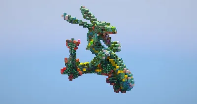 Rayquaza from Pokemon — Minecraft Build by LeonisBuilds
