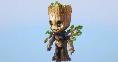 Baby Groot‎ — Minecraft Build by LeonisBuilds