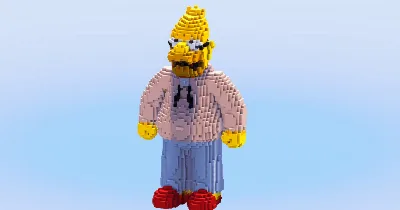Abe Simpson — Minecraft Build by LeonisBuilds
