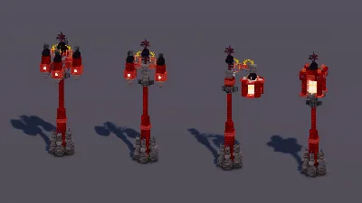 Dark Gothic Lamps Pack — Minecraft Build by MellowHat