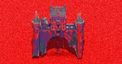 Red Castle Bridge Cliffs — Minecraft Build by ImpossibleBuilds
