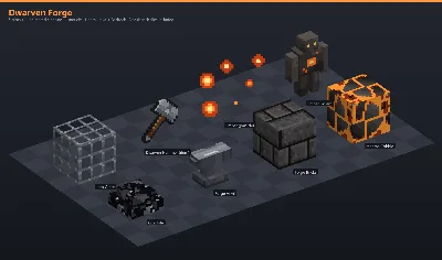 Dwarven Forge Asset [Java + Bedrock + Blockbench] — Minecraft Resource Pack by ScorpionTeam