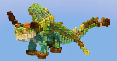 Terrible Terror Dragon from How To Train Your Dragon — Minecraft Build by LeonisBuilds
