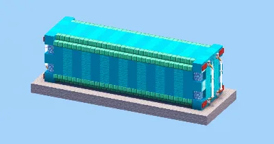 Cyan Container — Minecraft Build by LeonisBuilds