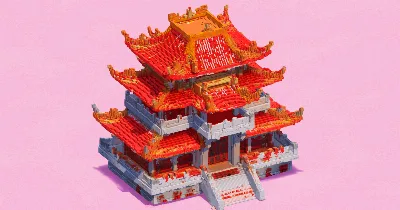 Chinese Red Temple — Minecraft Build by EasternRealms