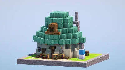 Brainy Smurf House — Minecraft Build by LeonisBuilds