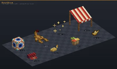 Desert Bazaar Asset Download [Java + Bedrock + Blockbench] — Minecraft Resource Pack by ScorpionTeam