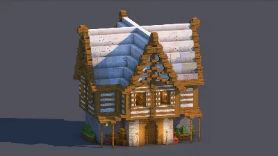 Minecraft Medieval House | Fully Decorated Interior | Survival House Download | Pale Edition — Minecraft Build by RaekonBuilds