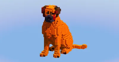 Great Dane Dog — Minecraft Build by LeonisBuilds