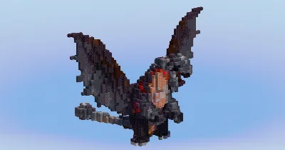 Red Death Dragon from How To Train Your Dragon — Minecraft Build by LeonisBuilds