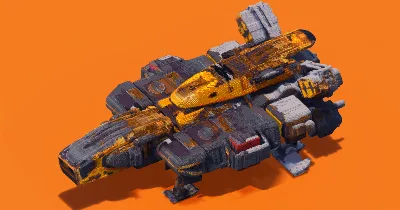 Yellow Industrial Spaceship — Minecraft Build by StarWarsCreations
